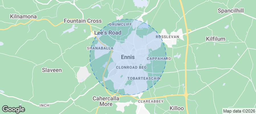 Ennis Airbnb map